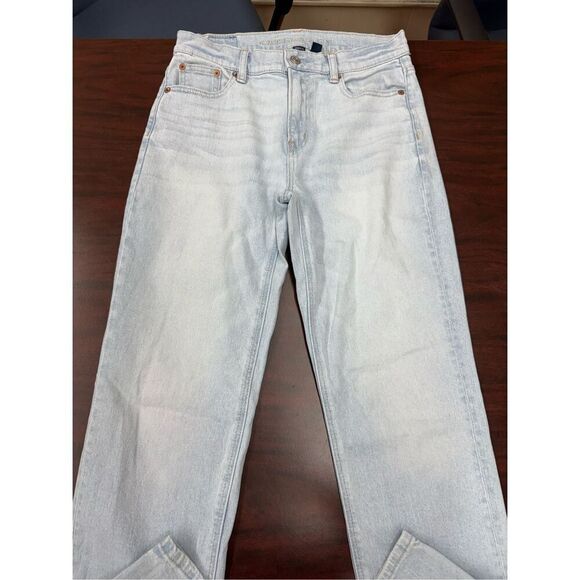 American Eagle Stretch Super High-Rise Straight Light Wash Jeans Size 0 Short - Picture 2 of 8